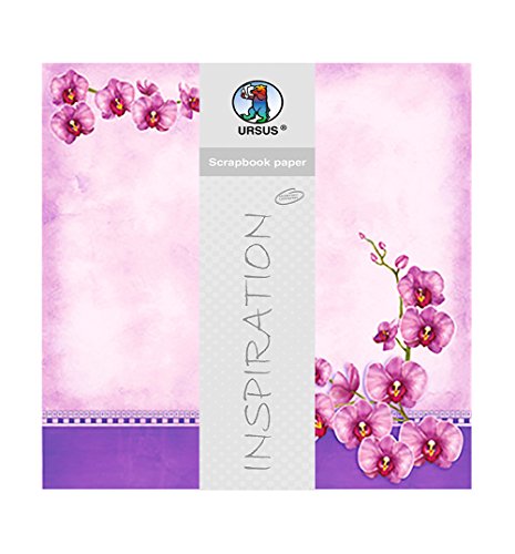 ursus-703000249-premium-glitter-scrapbook-paper-orchideen-30-5-x-30-5-cm-5-blatt image 3