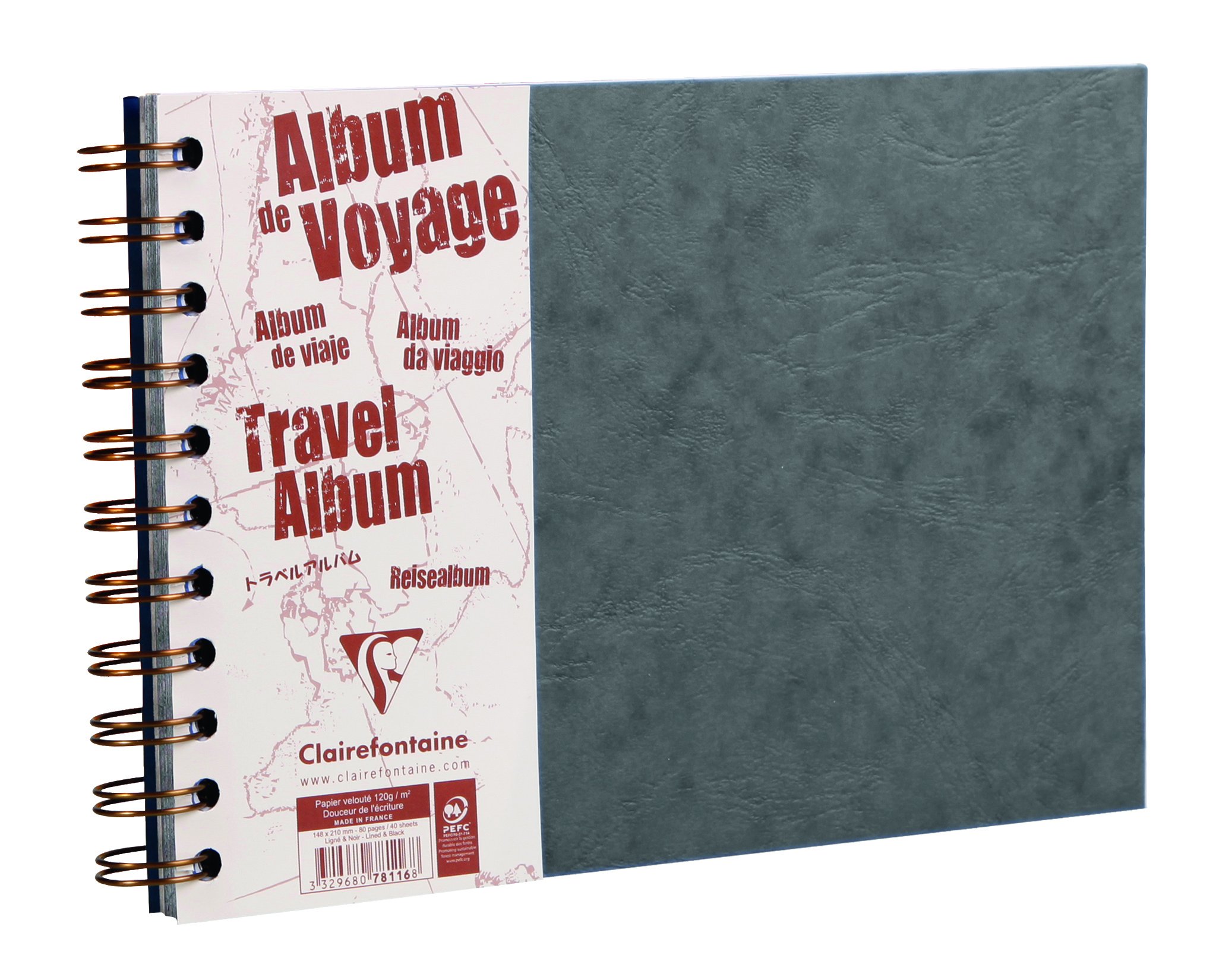 clairefontaine-age-bag-reisealbum-din-a4-quer-liniert-blanko-tabakbraun image 8