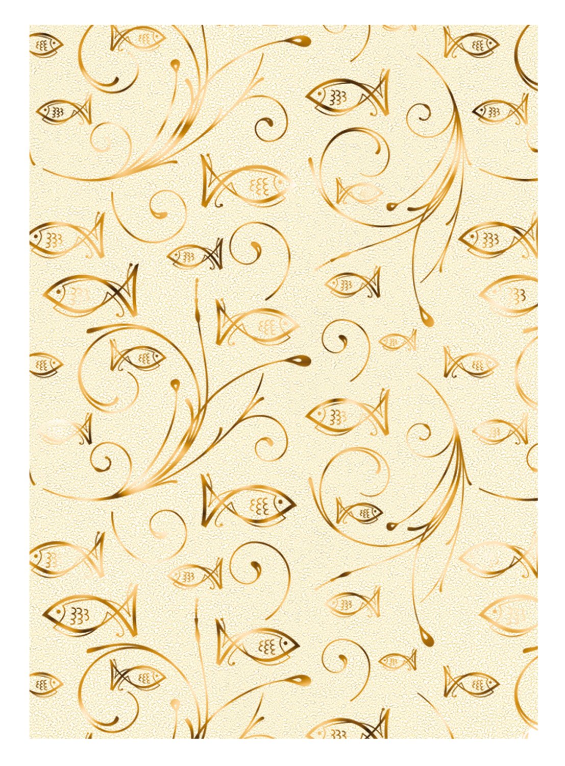 ursus-designkarton-charity-din-a4-fische-gold-200-g-qm-5-blatt image 2