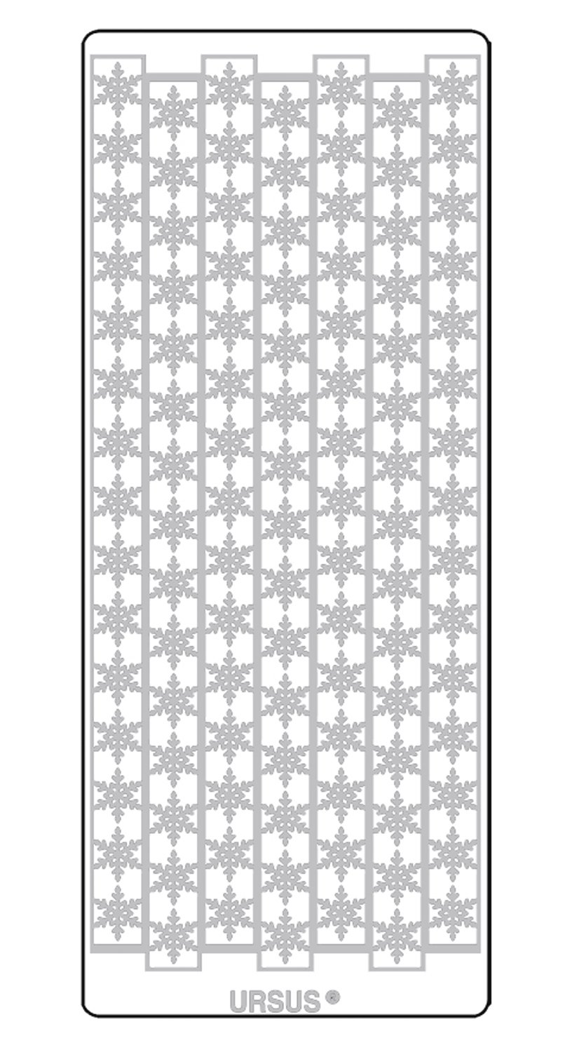 ursus-59310063-kreativ-sticker-weihnachten-2-silber-5-blatt-selbstklebend-10-x-2 image 3