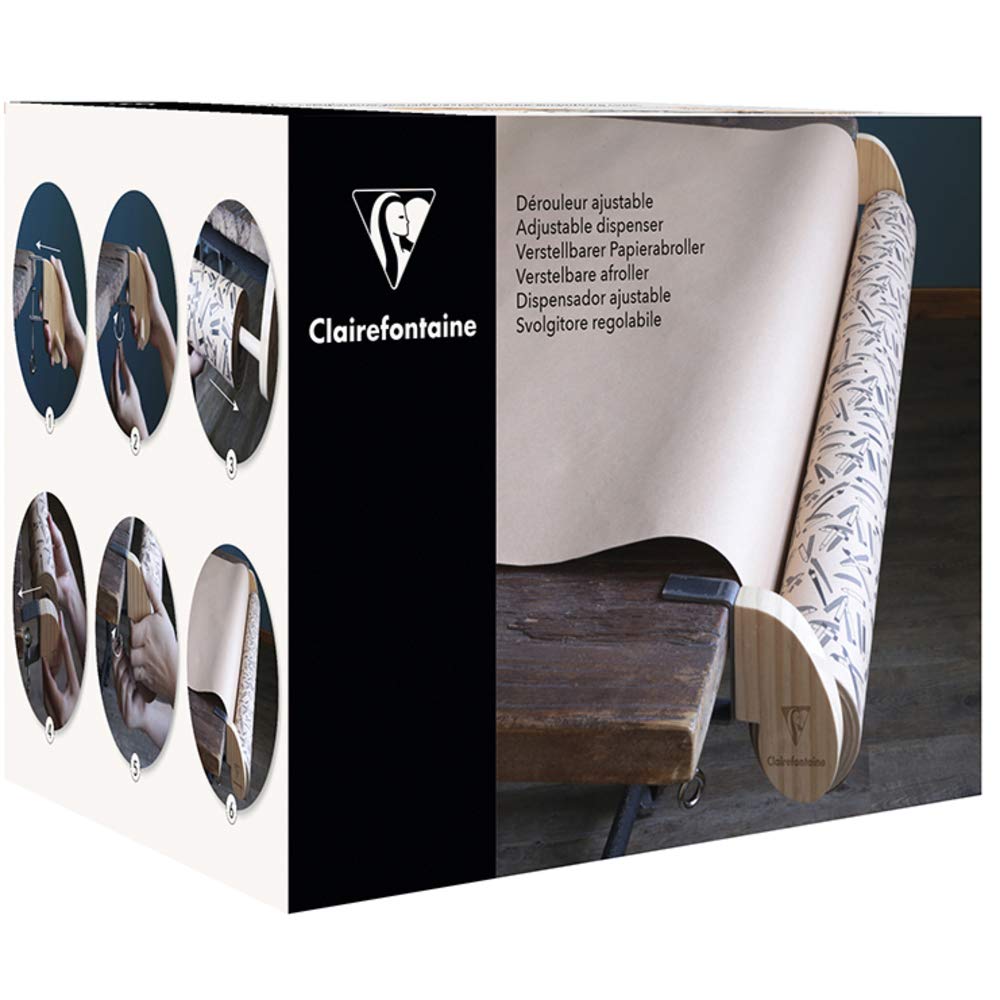 clairefontaine-200609c-verstellbarer-papierabroller-holz-f-r-geschenkpapier image 2