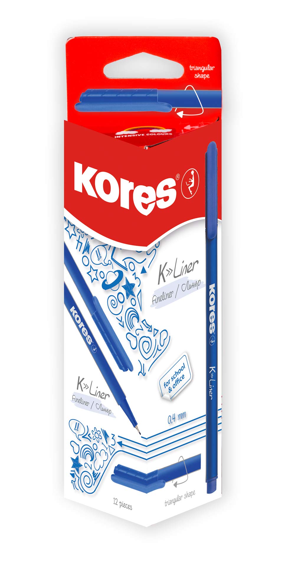 kores-k-liner-fineliner-0-4-mm-blau-12er-pack image 3
