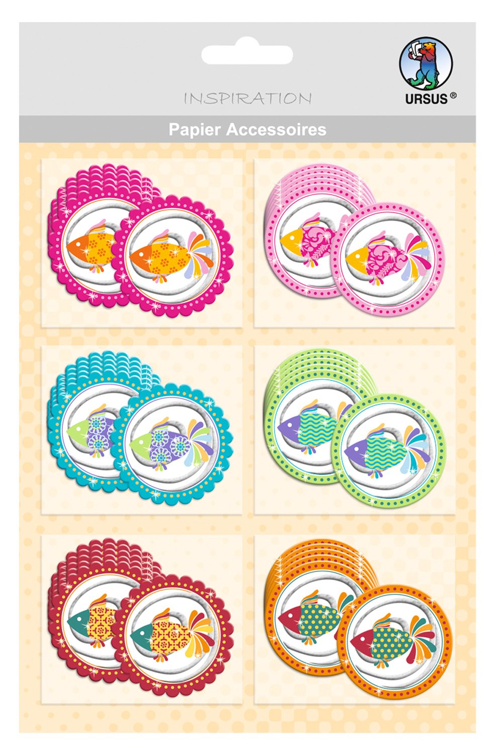 ursus-564000283-kreativ-accessoires-fische-sticker-selbstklebend-rot-orange-8-st image 6