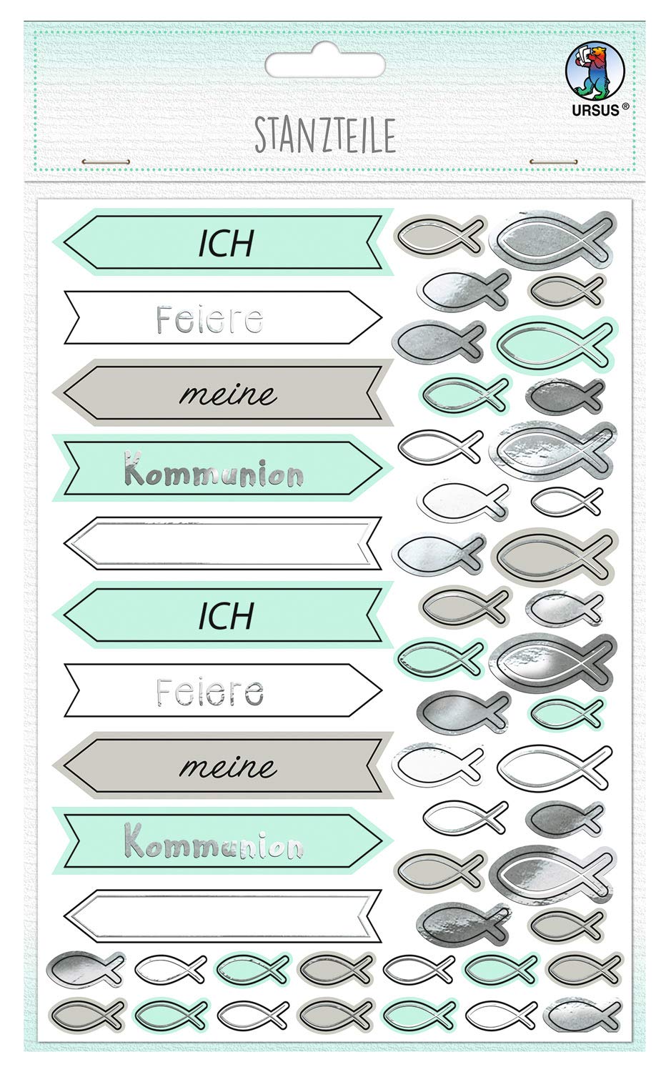 ursus-56919204f-stanzteile-ich-feiere-meine-kommunion-mint-taupe-312-teile image 1