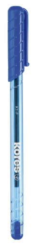 kores-k1-kugelschreiber-blau-0-7-mm-ergonomischer-biro-dreikant-12er-pack image 3