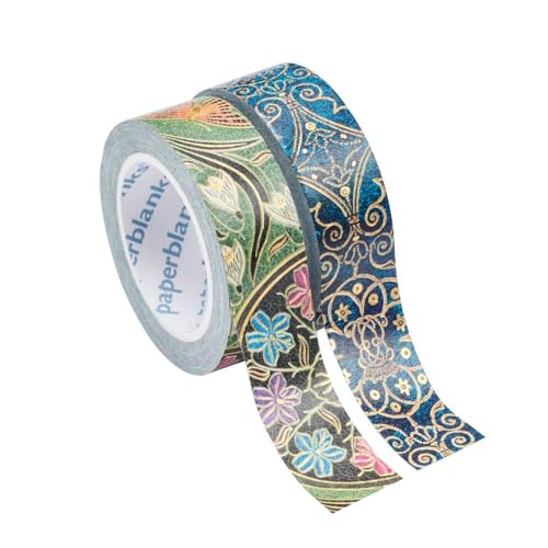 paperblanks-azure-poetry-in-bloom-washi-tape-2er-pack-15-mm image 4