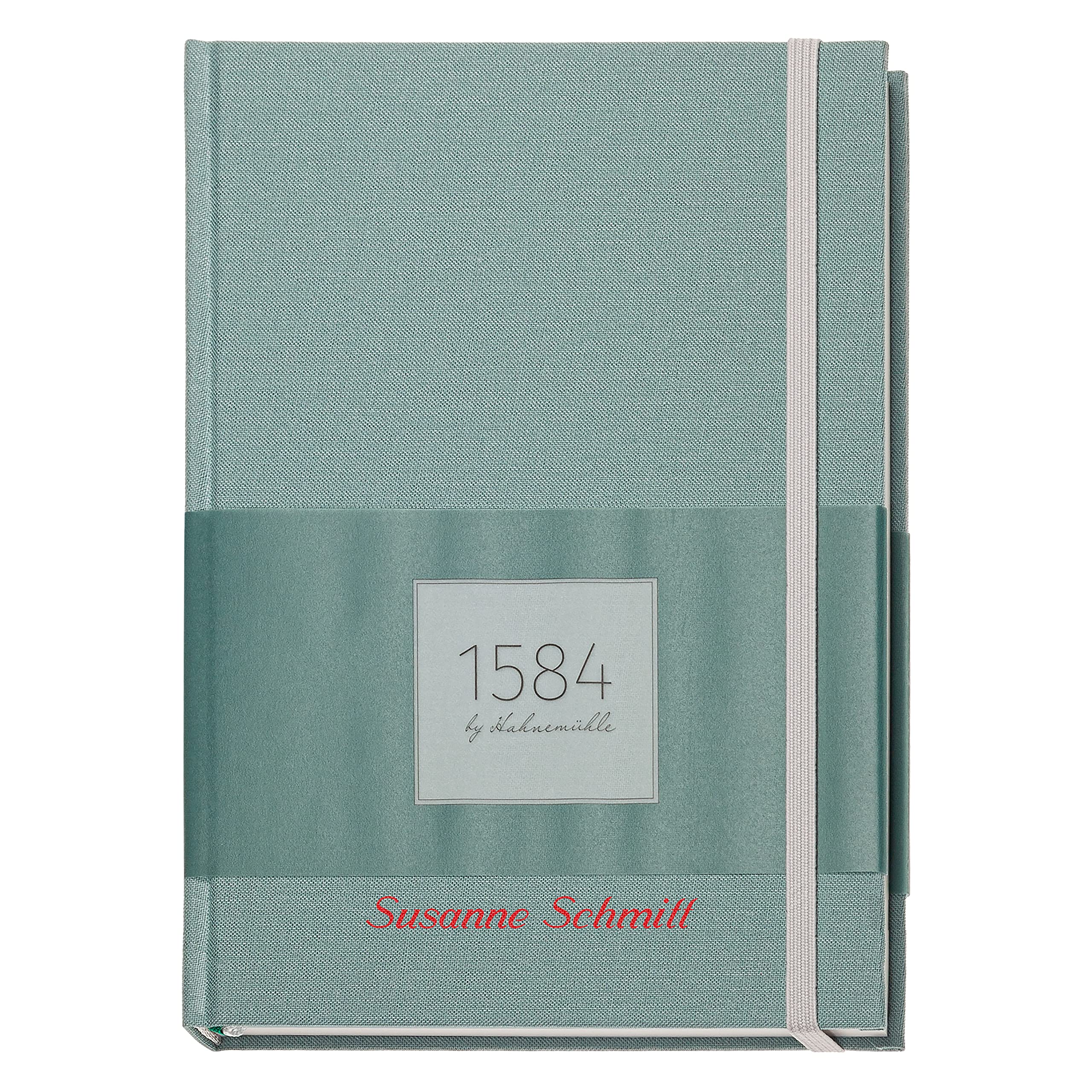 hahnem-hle-notizbuch-1584-seegr-n-a5-hoch-90-g-m-100-blatt-personalisiert-mit-na image 1