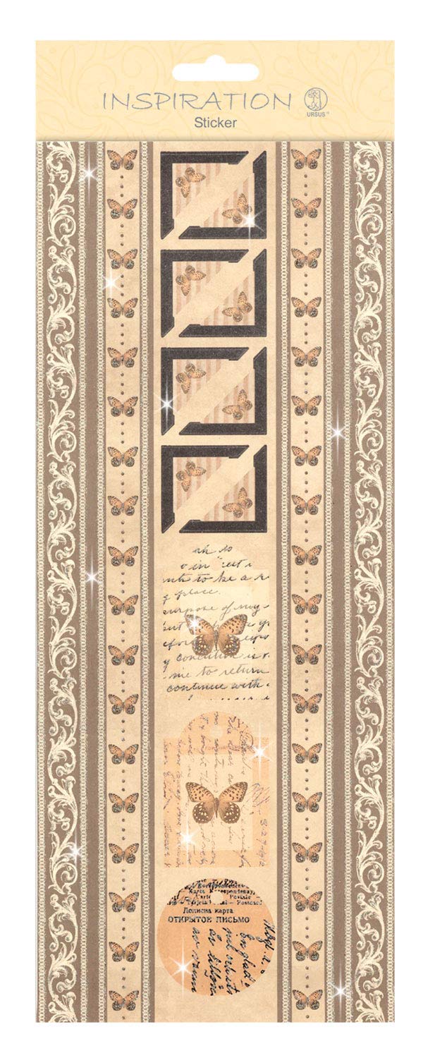 ursus-59700002-flat-sticker-borders-beige-mit-glitter-selbstklebend image 1