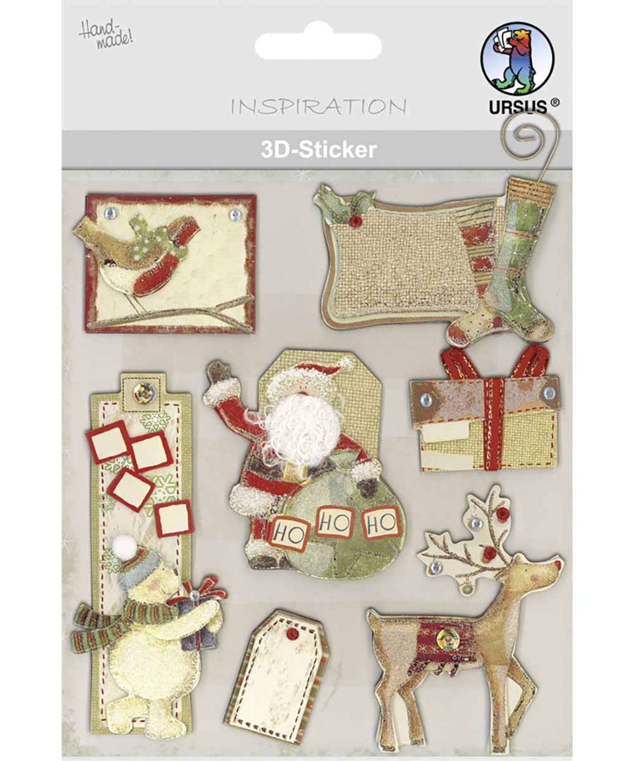 ursus-56330010-3d-sticker-set-christmas-7-bogen-selbstklebend image 7