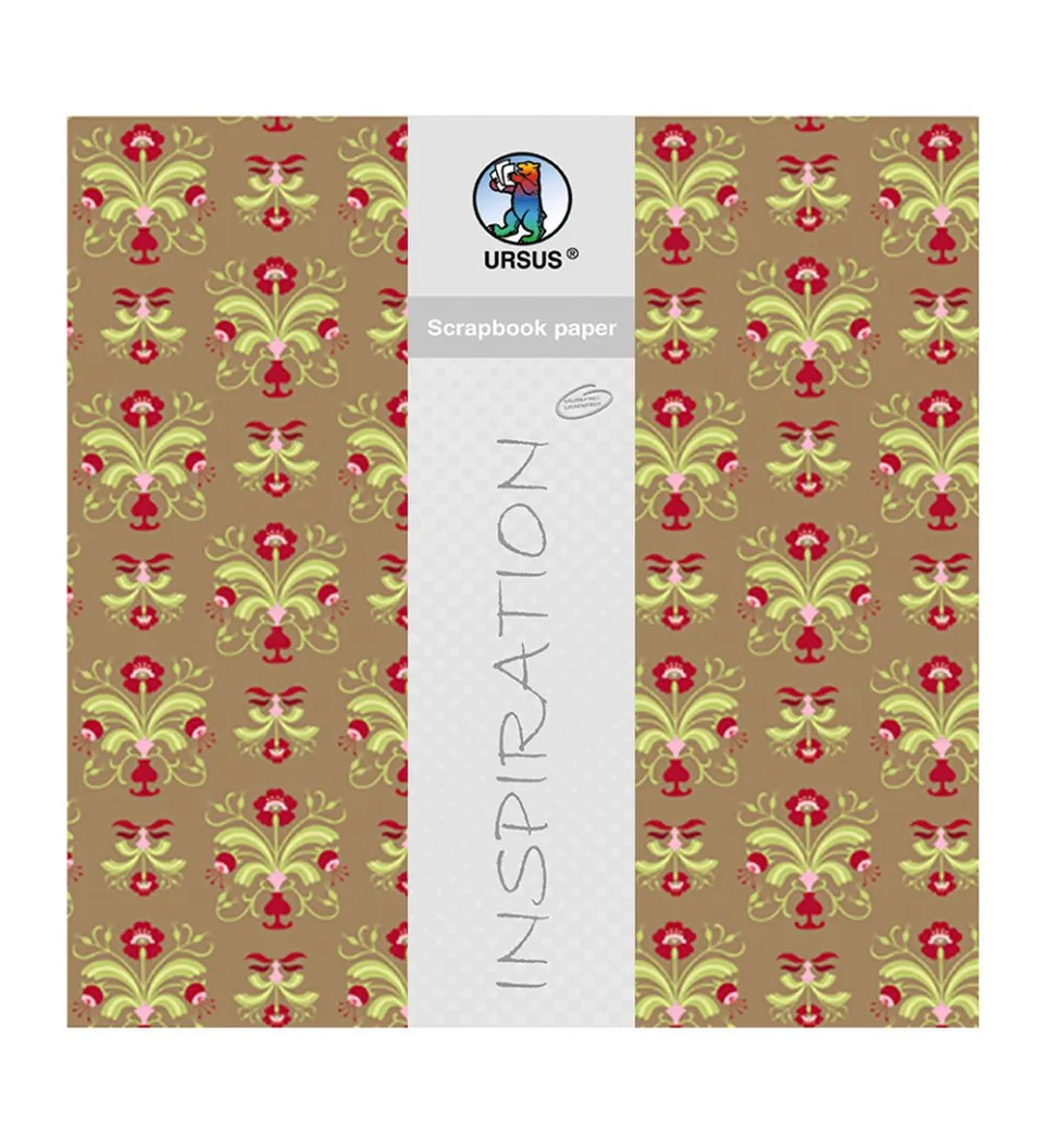 ursus-lotta-1-scrapbook-paper-motiv-112-30-5-x-30-5-cm-190-g-qm-5-blatt image 1