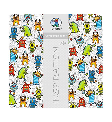 ursus-premium-glitter-scrapbook-paper-monster-motiv-193-30-5-x-30-5-cm-190-g-qm- image 5
