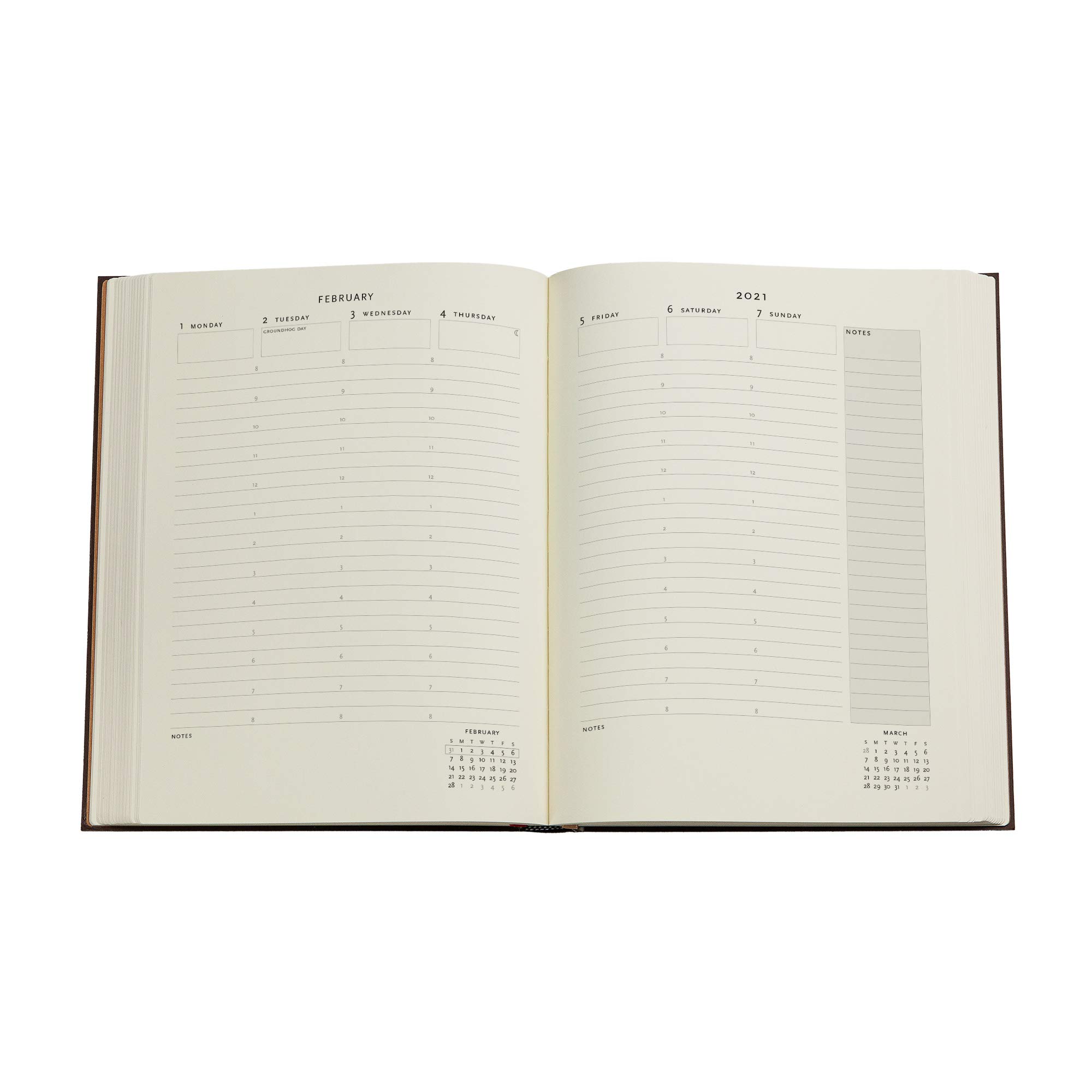 paperblanks-ochre-ultra-12-month-flexis-kalender-2021-old-leather-collection image 4