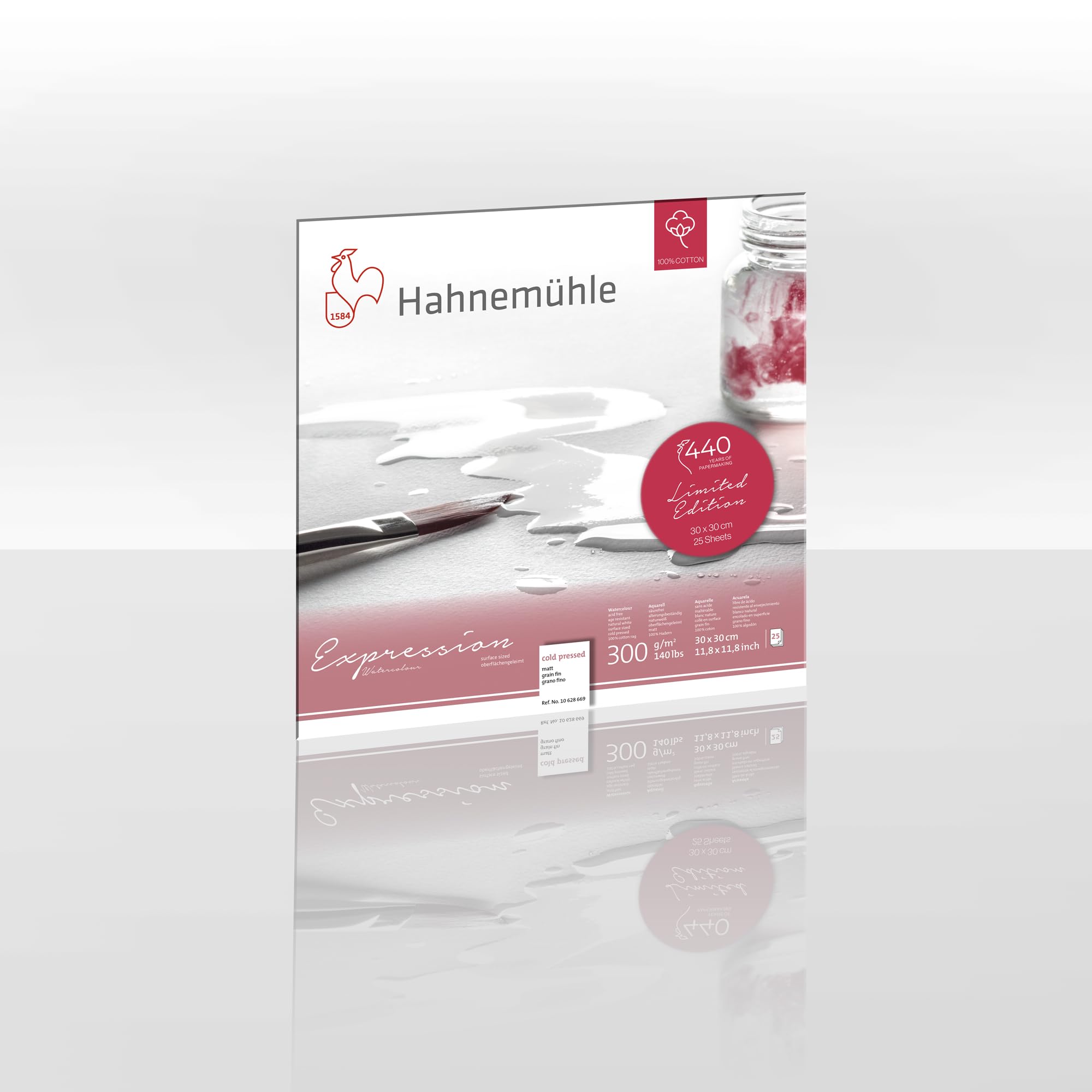 hahnem-hle-expression-aquarellblock-30x30-cm-300-g-m-100-baumwolle-25-blatt-limi image 1
