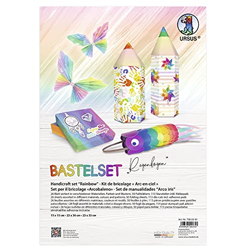 ursus-bastelset-regenbogen-materialmix-mit-papier-faltbl-ttern-und-stanzteilen image 8