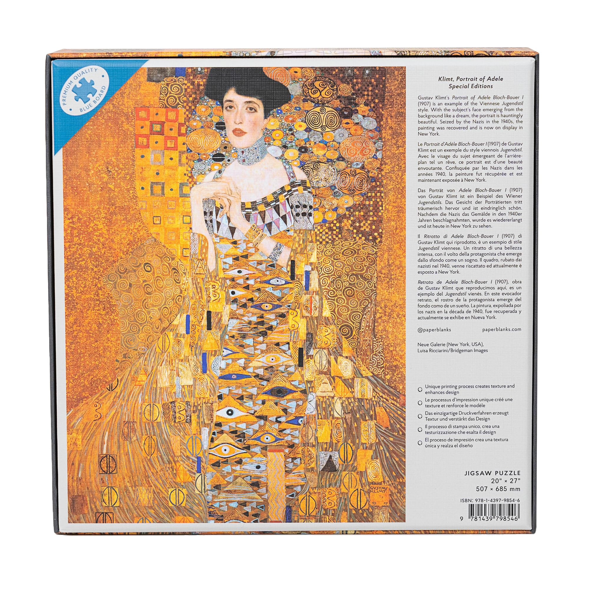 paperblanks-special-editions-klimt-portrait-of-adele-puzzle-1000-teile-cranberry image 2