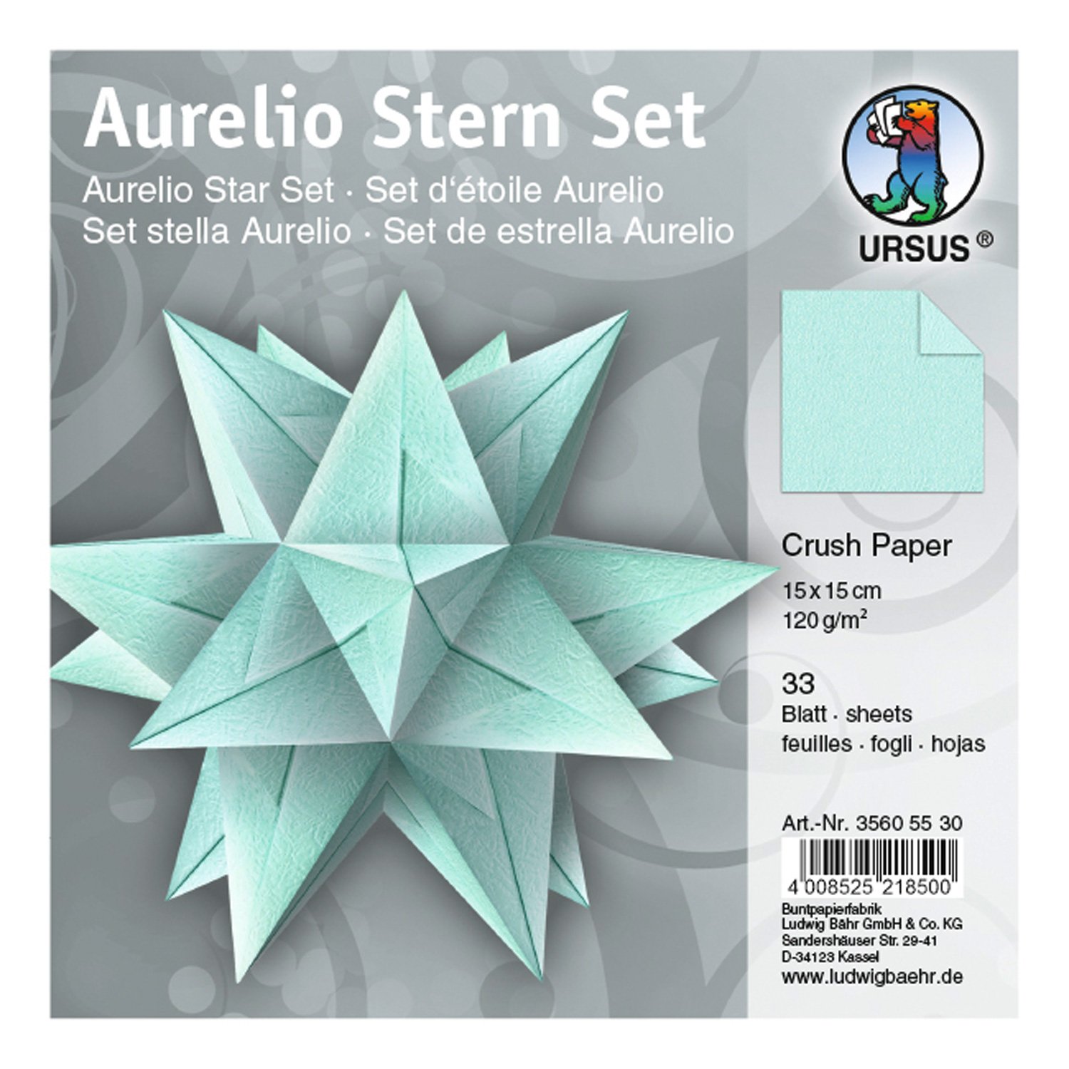 ursus-35605530-faltbl-tter-aurelio-stern-crush-paper-mint-33-blatt-15-x-15-cm-12 image 1
