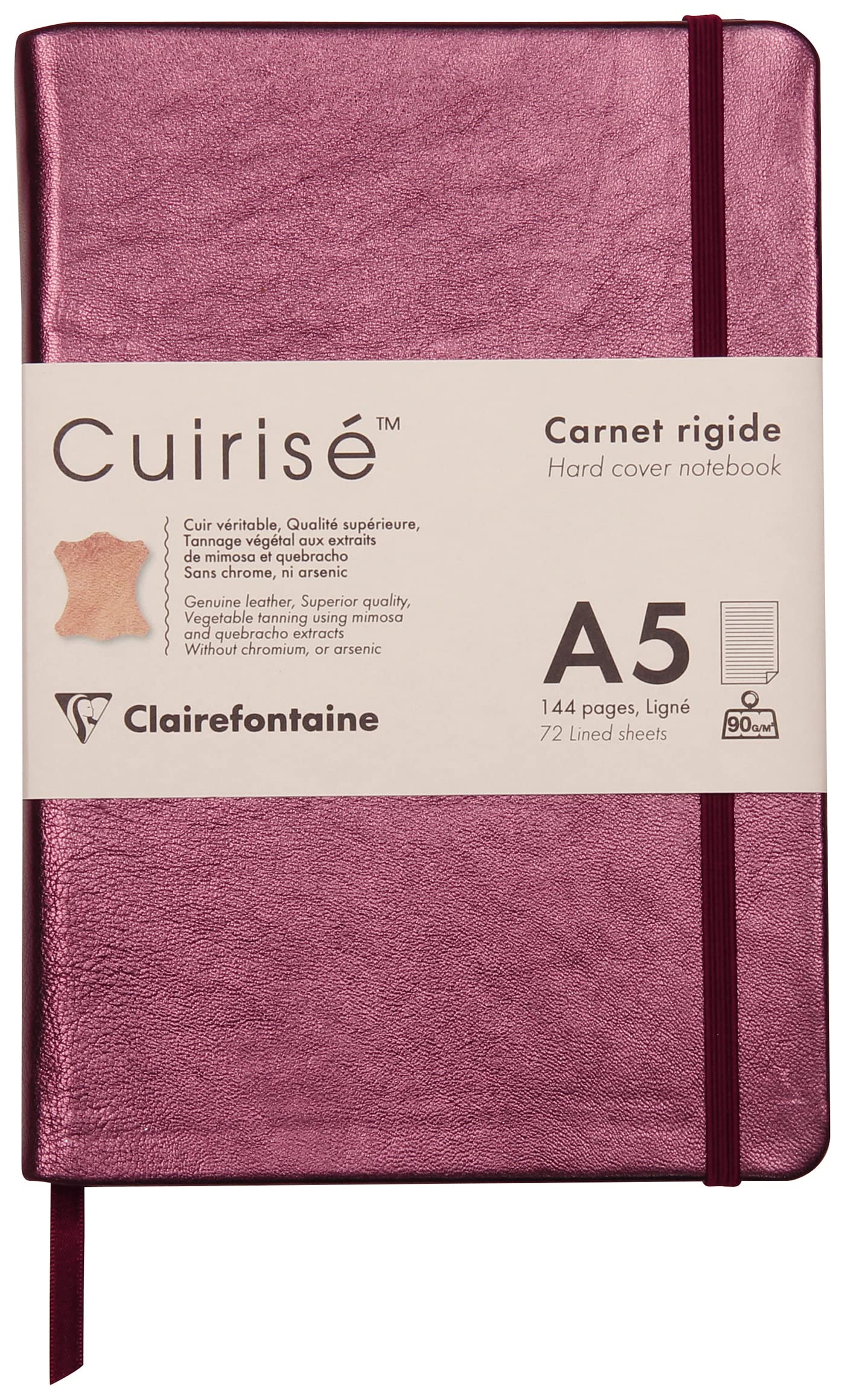 clairefontaine-cuirise-notizbuch-a6-72-blatt-blanko-gr-n-mit-leder image 7