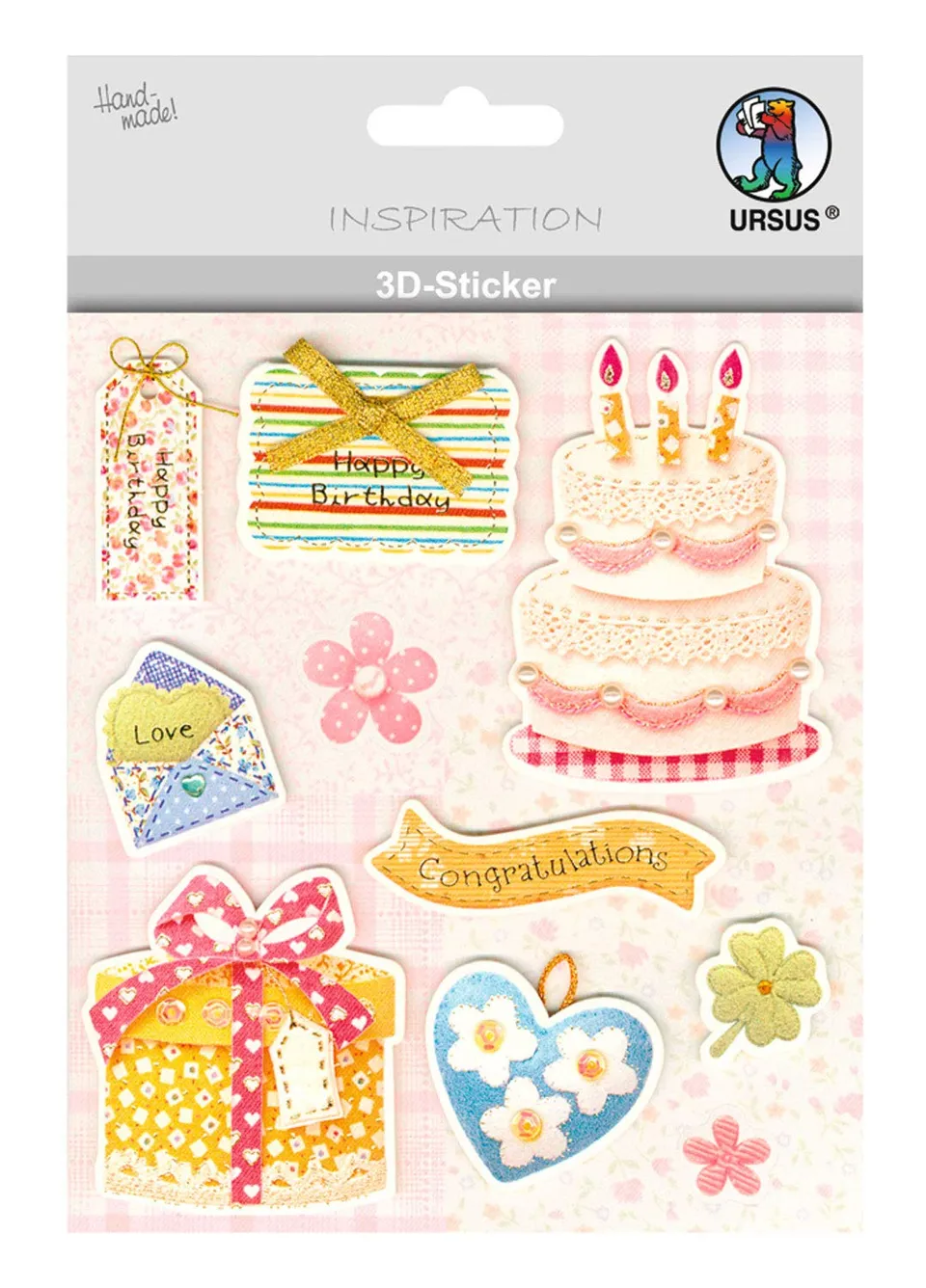 ursus-56420013-3d-sticker-everyday-motiv-13-selbstklebend-mehrlagig image 1