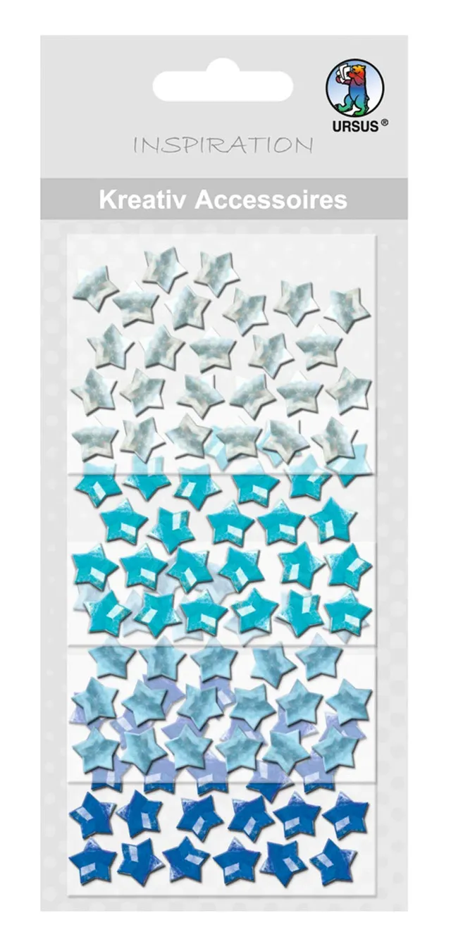 ursus-56400052-kreativ-accessoires-sterne-blaut-ne-selbstklebende-deko image 1