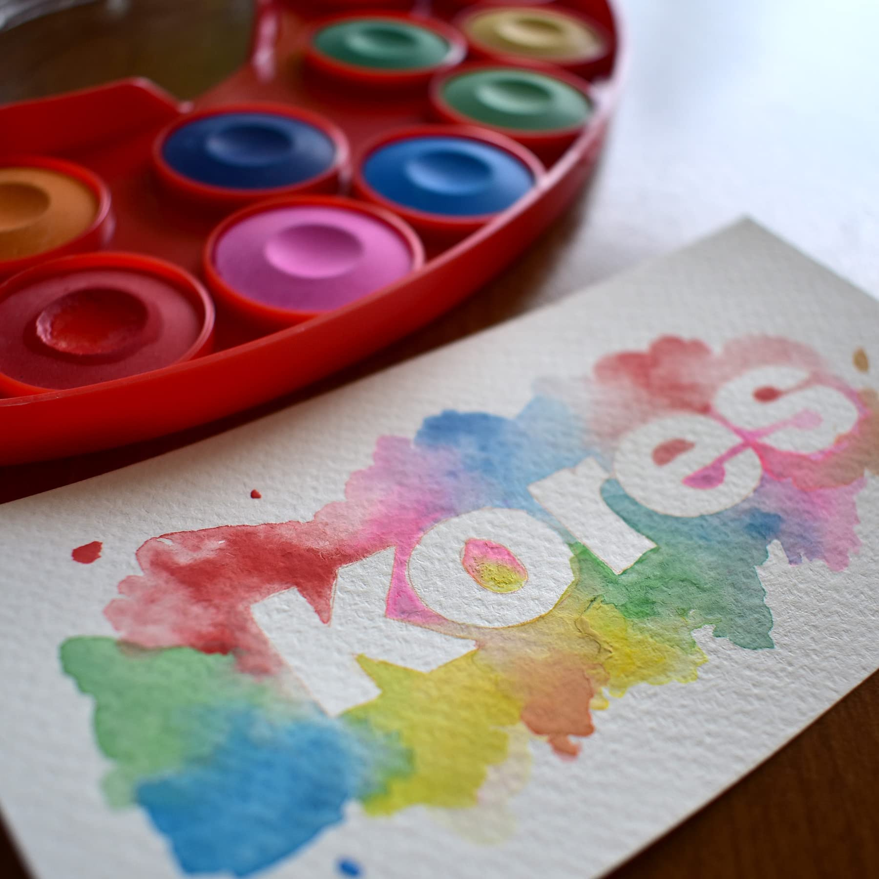 kores-akuarellos-wassermalfarbenset-12-farben-mit-mischpalette-und-pinsel image 4