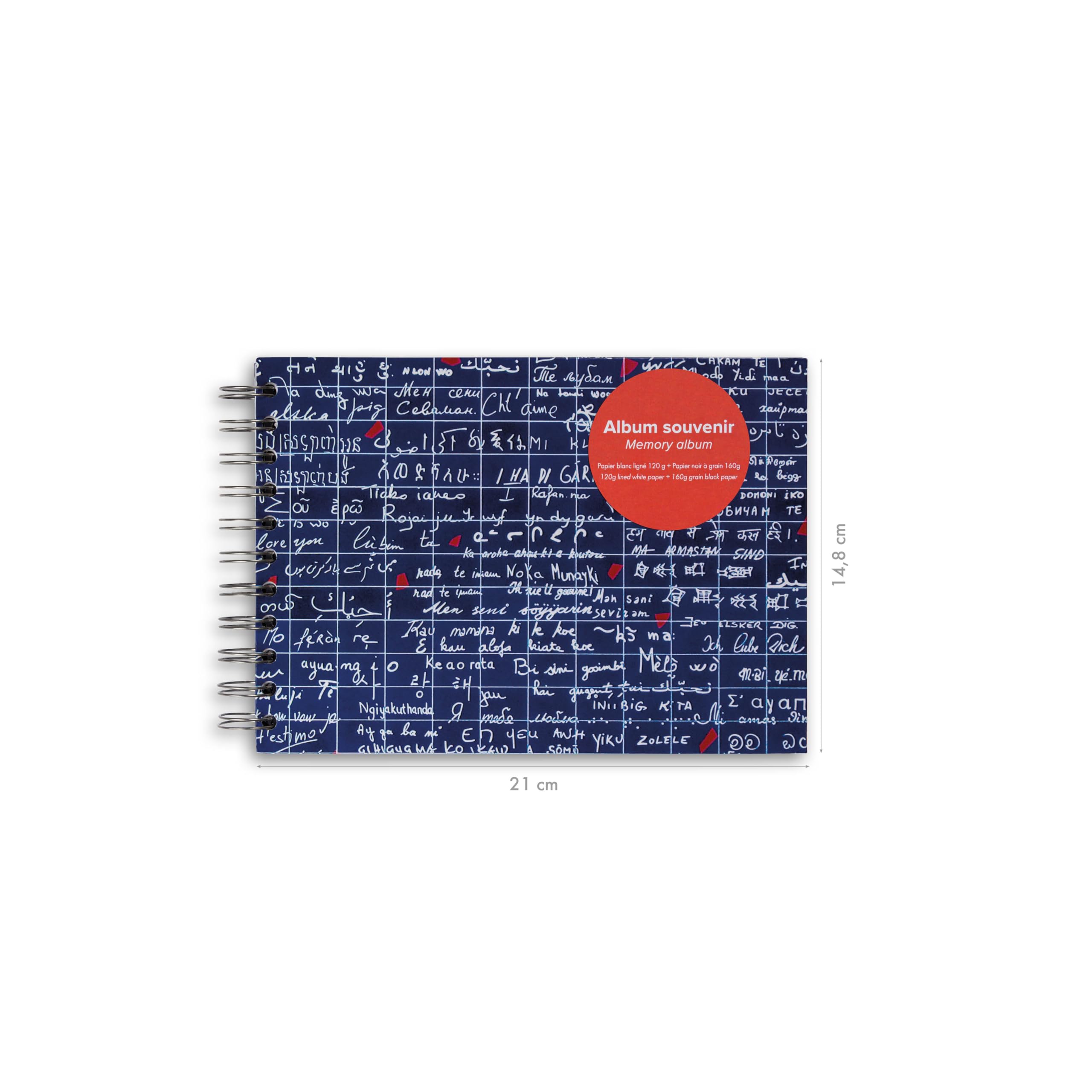clairefontaine-le-mur-des-je-t-aime-souveniralbum-din-a5-liniert-blanko-120g image 2