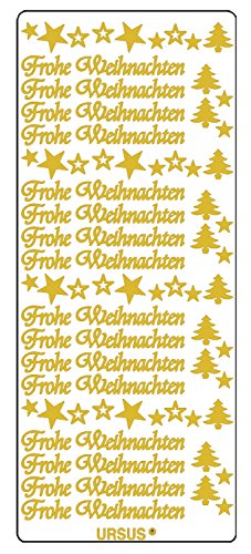 ursus-kreativ-sticker-frohe-weihnachten-1-gold-5-bogen-10x23-cm-selbstklebend image 3