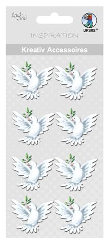 ursus-kreativ-accessoires-bunte-taube-8-selbstklebende-sticker image 4
