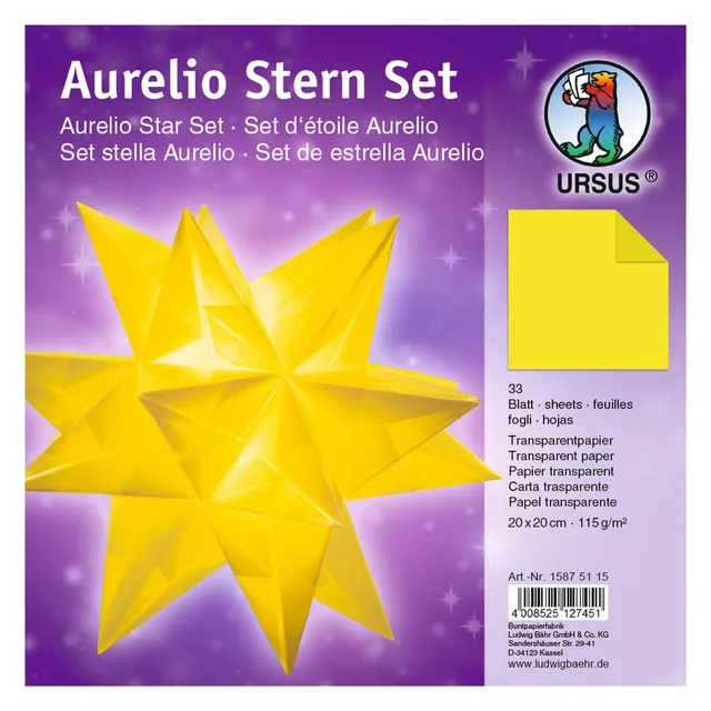 ursus-15875115-faltbl-tter-aurelio-stern-uni-gelb-33-blatt-transparentpapier-115 image 1