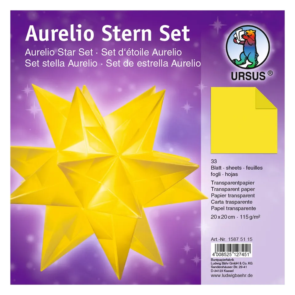 ursus-15875115-faltbl-tter-aurelio-stern-uni-gelb-33-blatt-transparentpapier-115 image 1