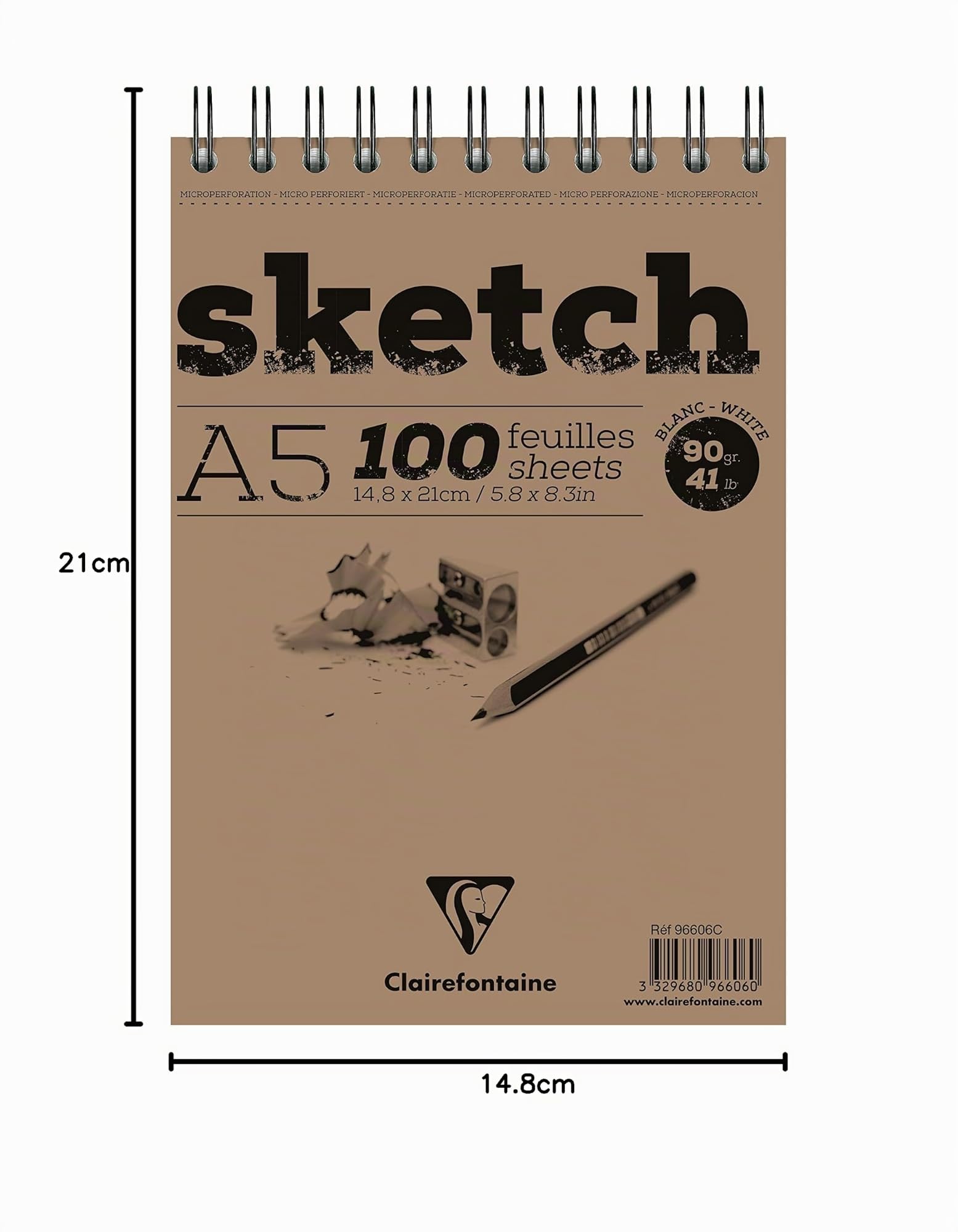 clairefontaine-96606c-skizzenblock-sketch-a5-spiral-50-blatt-90g-wei image 7