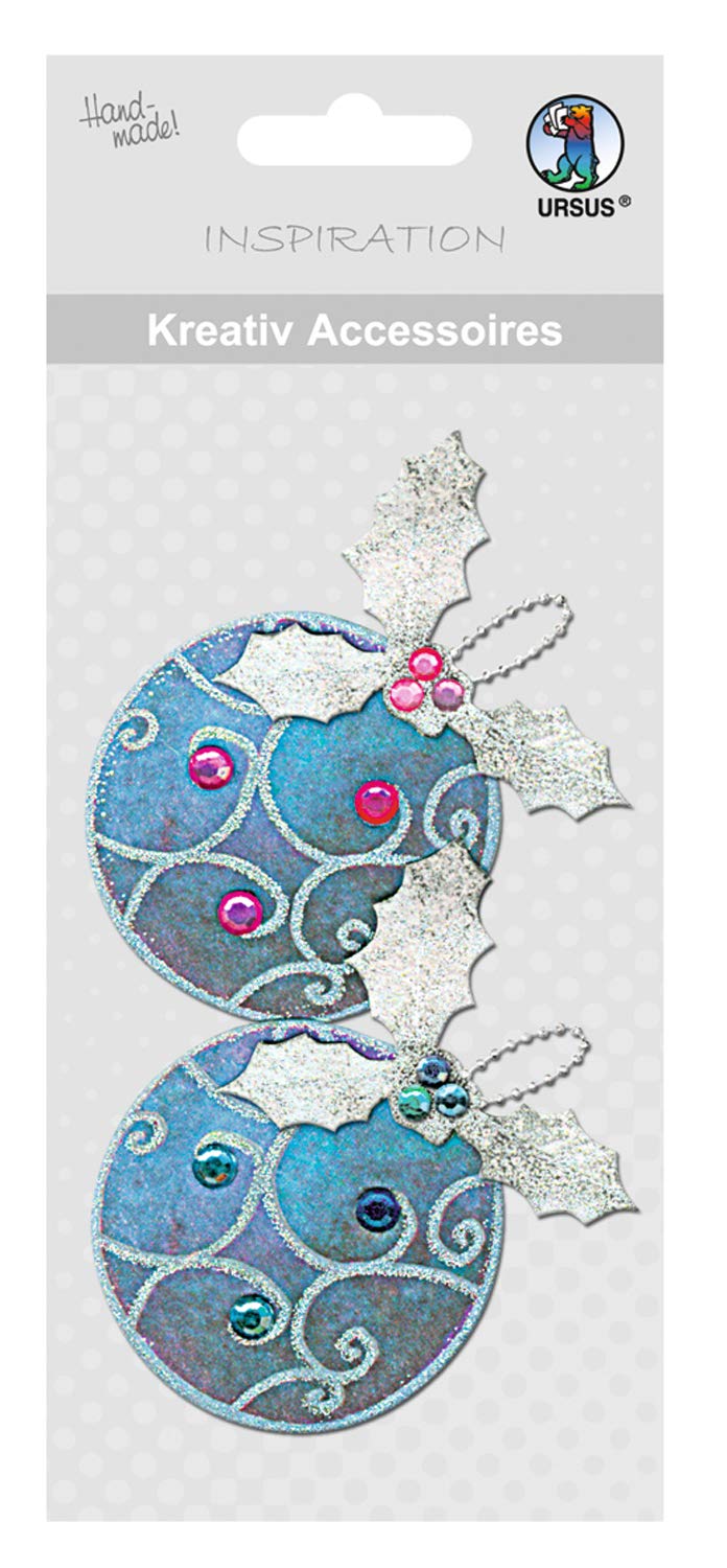 ursus-564000411-kreativ-accessoires-gro-weihnachtsbaumkugeln-selbstklebend-blau image 1