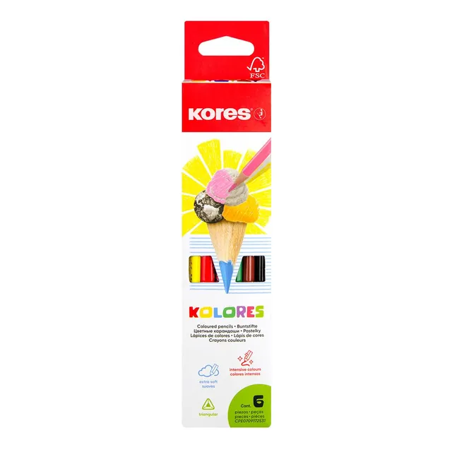 kores-kolores-dreikant-buntstifte-6-farben image 1
