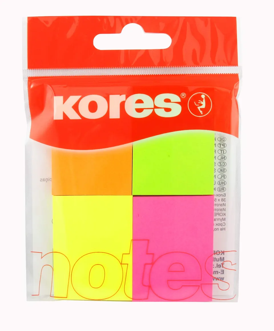 kores-pagemarker-haftstreifen-papier-40x50mm-neonfarben image 1