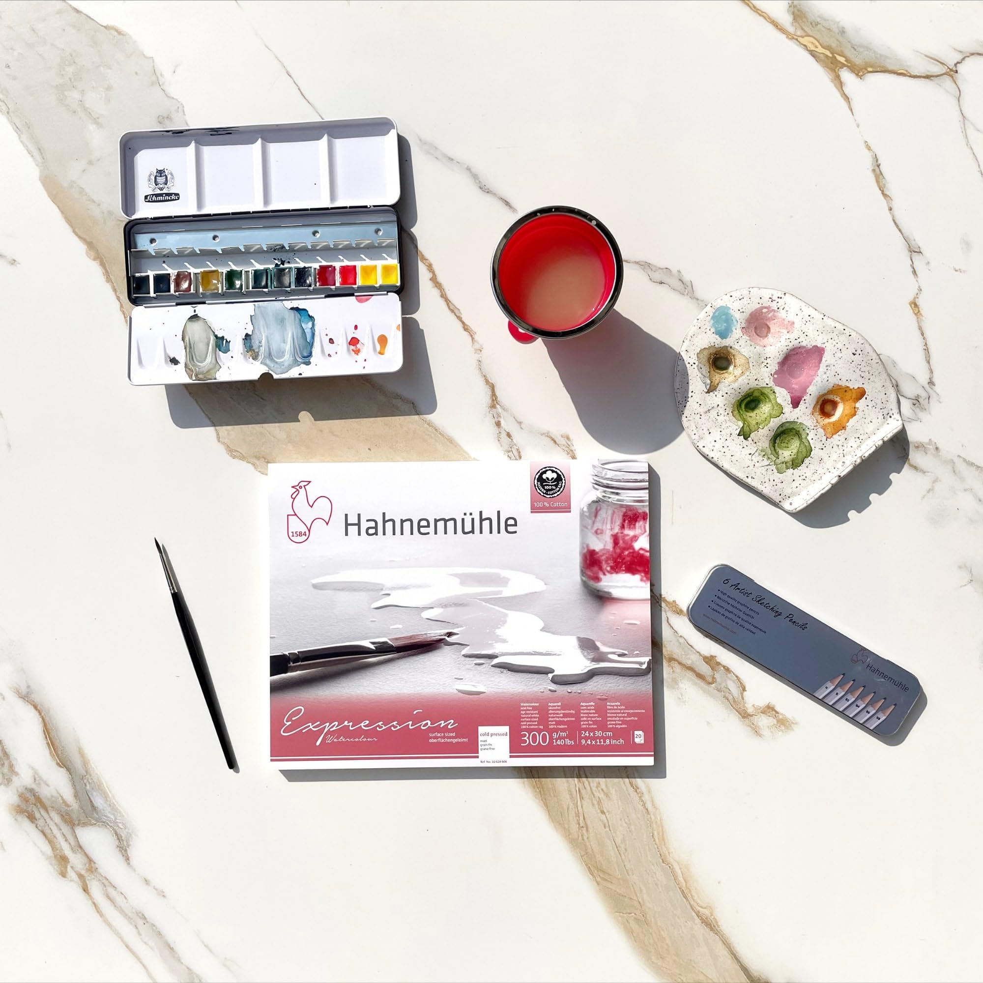 hahnem-hle-expression-aquarellblock-30x30-cm-300-g-m-100-baumwolle-25-blatt-limi image 2