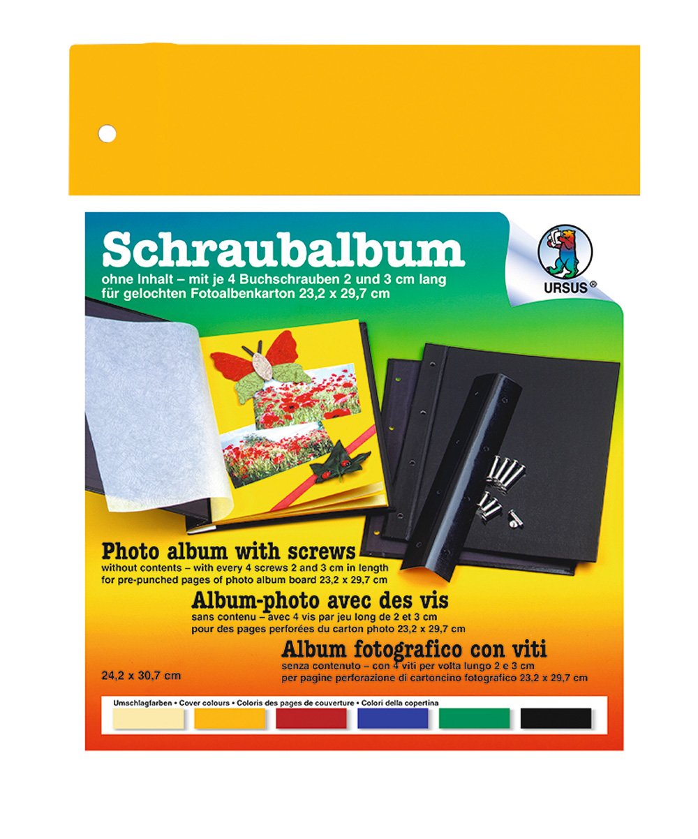 ursus-schraubalbum-25400015-sonnengelb-24-2-x-30-7-cm-mit-4-buchschrauben image 1