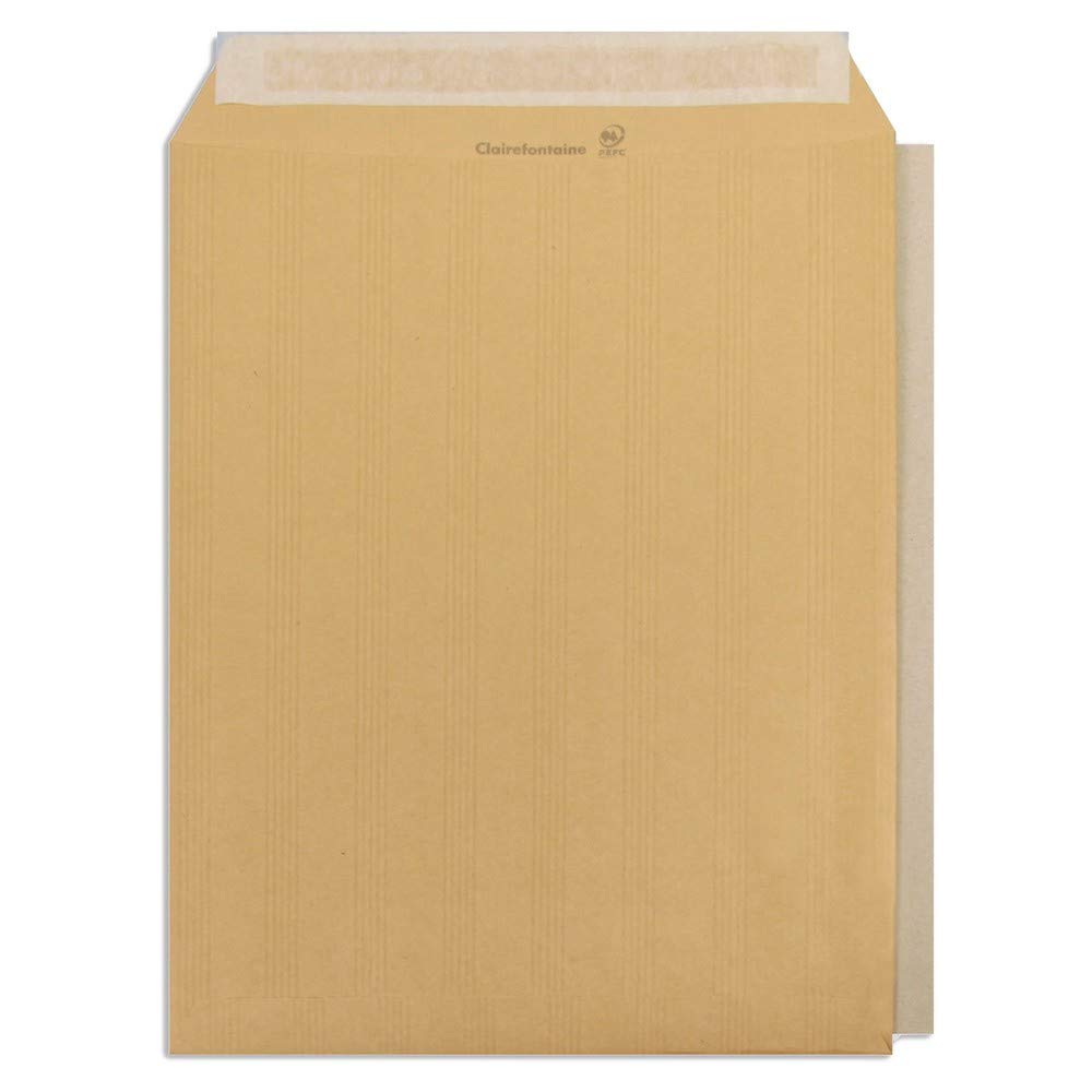 clairefontaine-7854c-versandtaschen-kraftbraun-260x330-mm-selbstklebend-90g-kart image 1