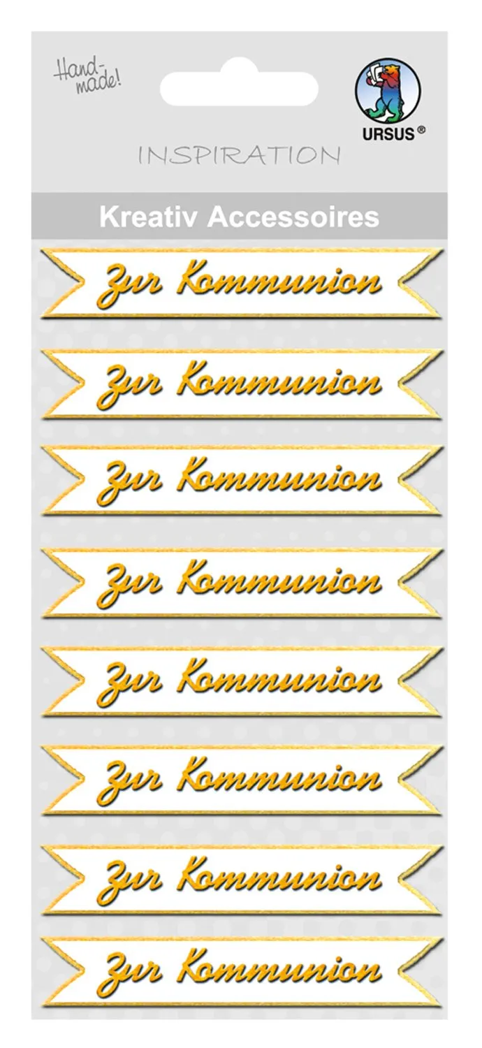 ursus-564000148-kreativ-accessoires-zur-kommunion-gold-8-st-ck-selbstklebend image 1